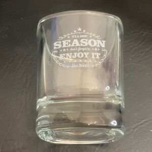 Jack Daniel’s 8 Ounce Rocks Cocktail Clear Glass White Etching Stamped Bottom